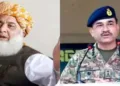 (Left) Jamiat Ulema-e-Islam (F) chief Maulana Fazlur Rehman (Right) Pakistan's army chief Asim Munir