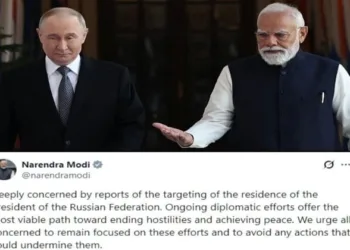 Russian President Vladimir Putin (Left) and Prime Minister Narendra Modi (Right)