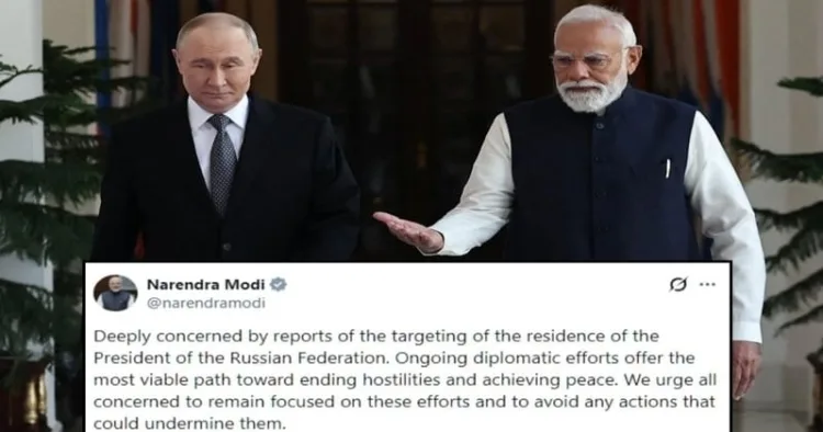 Russian President Vladimir Putin (Left) and Prime Minister Narendra Modi (Right)
