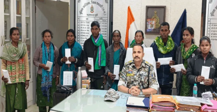 9 Maoists surrender before police in Chhattisgarh's Dhamtari district, Image courtesy-Newsonair