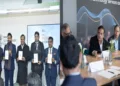 Assam CM Himanta Biswa Sarma along with the delegates at the World Economic Forum in Davos