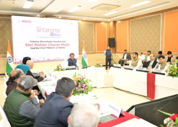 Chief Minister Mohan Charan Majhi at Enterprise Odisha in Rourkela