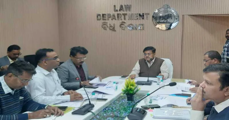 Review meeting chaired by Law Minister Prithiviraj Harichandan on amendments to the Srimandir land settlement policy