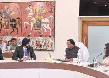 Chief Minister Shri Mohan Charan Majhi in discussion with World Bank Group President Ajay Banga at Lok Seva Bhawan