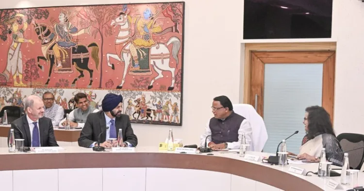 Chief Minister Shri Mohan Charan Majhi in discussion with World Bank Group President Ajay Banga at Lok Seva Bhawan