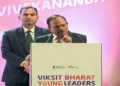 New Delhi, Jan 10 (ANI): National Security Advisor Ajit Doval speaks during the opening ceremony of the Viksit Bharat Young Leaders Dialogue at Bharat Mandapam, in New Delhi on Saturday. (Ministry of Youth Affairs and Sports/ANI Video Grab)