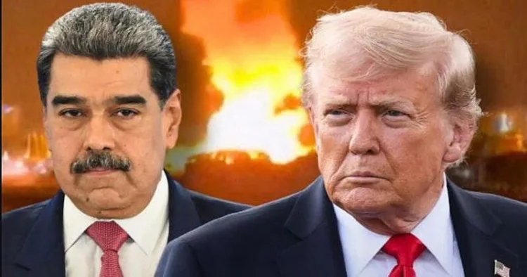 Capured Venezuela President Nicolas Maduro and the US President Donald Trump