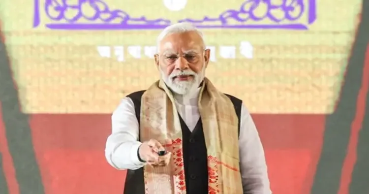 Prime Minister Narendra Modi in Assam