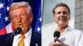 US president Donald Trump, California Governor Gavin Newsom, Image via ANI