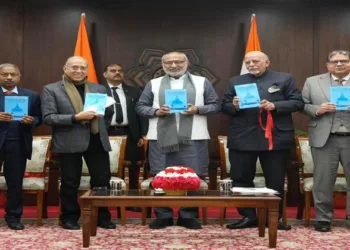 Vice President Shri C. P. Radhakrishnan today launched the book “Chalice of Ambrosia: Ram Janmabhoomi – Challenge and Response” by Surendra Kumar Pachauri, former Secretary to Govt. of India, at the Vice President’s Enclave, New Delhi