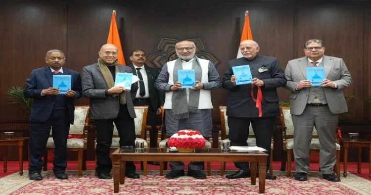 Vice President Shri C. P. Radhakrishnan today launched the book “Chalice of Ambrosia: Ram Janmabhoomi – Challenge and Response” by Surendra Kumar Pachauri, former Secretary to Govt. of India, at the Vice President’s Enclave, New Delhi