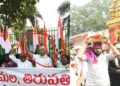 Dr Chinta Mohan, Andhra Pradesh Congress leader (Left) - AP DY CM Pawan Kalyan at Kondagattu temple