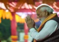 PM Modi offers prayer at the Somnath temple after Shaurya Yatra