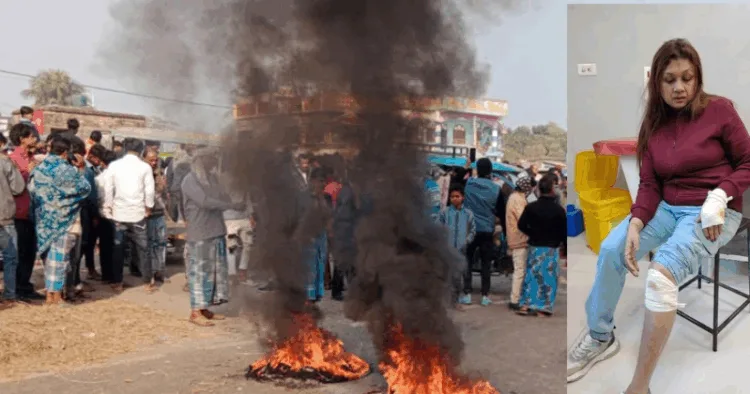 Protests in Beldanga, Murshidabad and injured journalist
