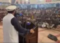Saifullah Kasuri, deputy chief of Lashkar-e-Taiba and a key accused in the Pahalgam terror attack, addresses a gathering in Lahore.
