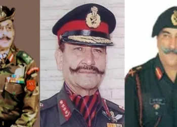 (From Left to Right) Major General Rajinder Singh Jamwal, Lt General Kuldip Singh Jamwal, Lt General Anoop Singh Jamwal