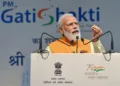 Prime Minister Narendra Modi speaking during the launch of the PM Gati Shakti - National Master Plan in New Delhi (Image used for representative purposes)