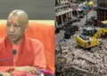Uttar Pradesh Chief Minister Yogi Adityanath addresses the media, accusing the Congress of circulating AI-generated videos to spread misinformation over the redevelopment of Manikarnika Ghat in Varanasi