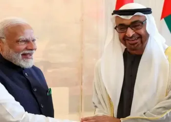 Prime Minister Narendra Modi and the UAE President Mohamed Bin Zayed