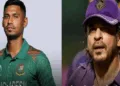 (Left) Bangladesh Cricketer Mustafizur Rahman (Right) Shahrukh Khan
