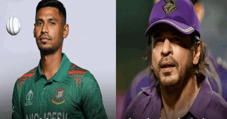 (Left) Bangladesh Cricketer Mustafizur Rahman (Right) Shahrukh Khan