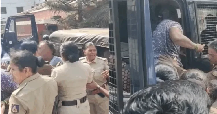 BJP Woman Worker alleges stripping and assault