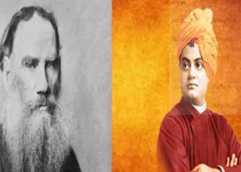 (Left) Leo Tolstoy (Right) Swami Vivekanand