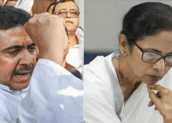 (Left) Suvendu Adhikari (Right) West Bengal CM Mamata Banerjee