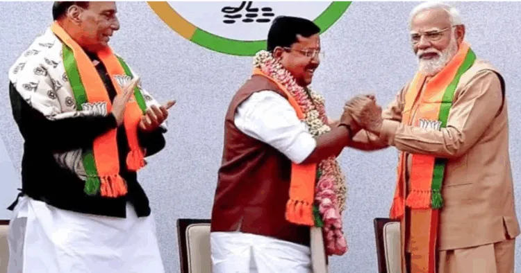 (From Left to Right) Rajnath Singh, Nitin Nabin, PM Narendra Modi