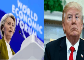 (Left) European Commission President Ursula von der Leyen (Right) US President Donald Trump