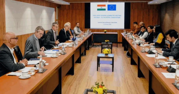 India, EU Agree on Trilateral Framework for Global Development Cooperation in First JSC Meeting | Image: X/@MEAIndia