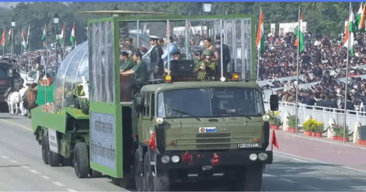 Integrated Operational Centre (IOC) showcasing the conduct of Operation Sindoor rolled down Kartavya Path during the 77th Republic Day parade