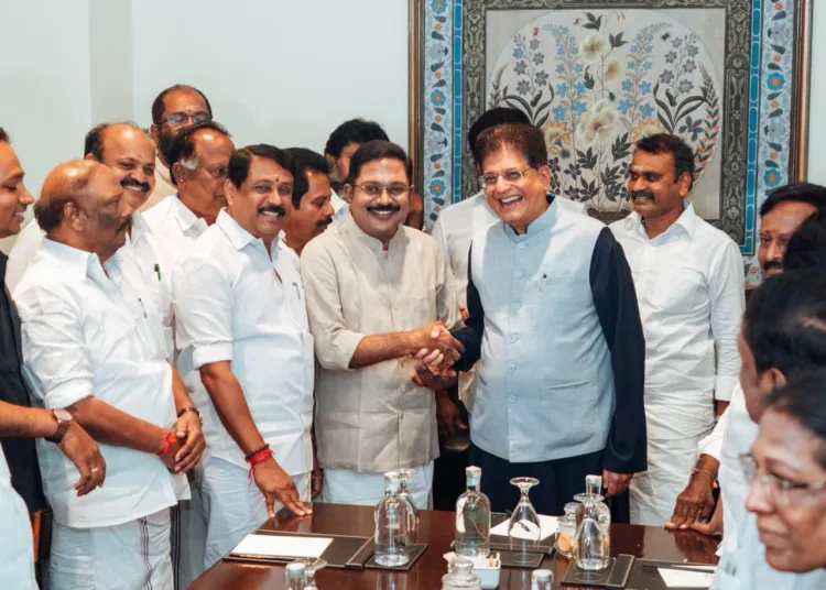 TTV Dhinakaran with Ministery Piyush Goyal in Chennai