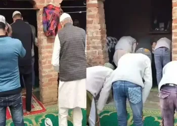 People offering namaz at a vacant house in Bareilly
