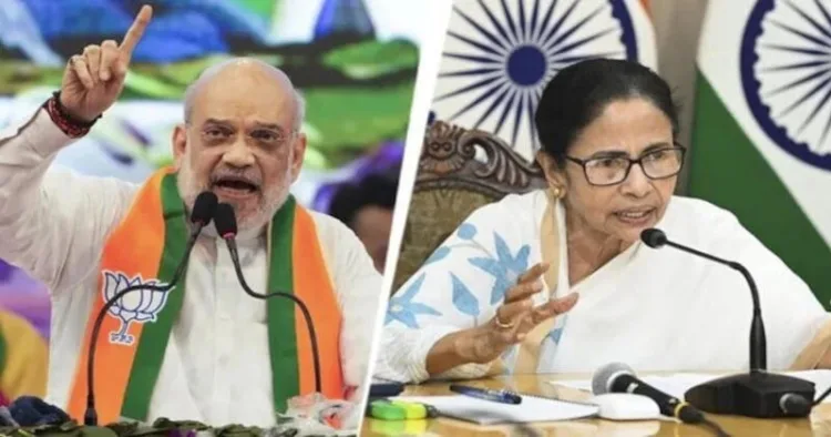Union Home Minister Amit Shah (Left) and West Bengal Chief Minister Mamata Banerjee (Right)
