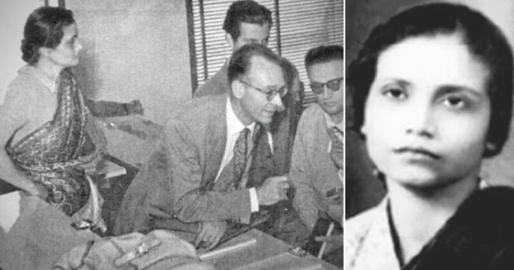 Indian physicist Bibha Chowdhuri (Right)