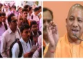 UP Chief Minister Yogi Adityanath (Right)