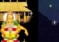 Devotees wait in silent reverence as the Makara Jyoti appears in the distant hills, marking the most awaited moment of the pilgrimage season at Sabarimala