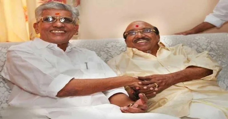 (Left) NSS General Secratary G Sukumaran Nair (Right) SNDP General Secratay Vellappalli Natesan