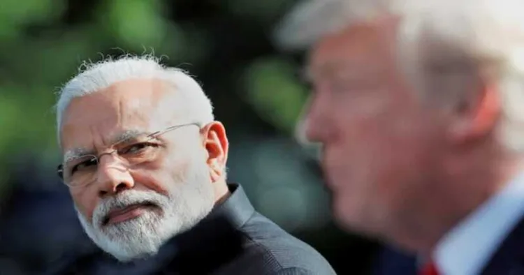 (Left) PM Narendra Modi (Right) US President Donald Trump