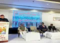 Arun Kumar, Akhil Bharatiya Sah Sarkaryavah of Rashtriya Swayamsevak Sangh (RSS) addressing a programme at Punjabi Bhavan, Hisar, Haryana