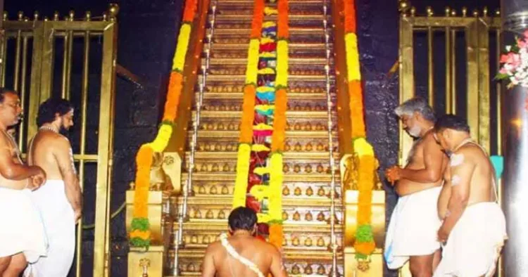 Priests perform Padi Puja at the 18 Holy Steps of Sabarimala, a ceremony now under scrutiny after vigilance officials flagged black-market manipulation of offering slots