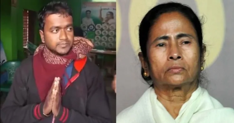 RSS Swayamsevak Rintu Pal (Left) and West Bengal Chief Minister Mamata Banerjee (Right)