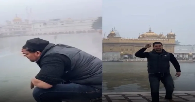 Outrage over Muslim man doing wazu in the holy sarovar at Golden Temple
