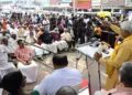 Alok Kumar, international president of Vishwa Hindu Parishad, inaugurating the Sabarimala Karma Samithi protest in front of the Secretariat in Thiruvananthapuram on Monday demanding a CBI probe into the ongoing Sabarimala temple gold theft row