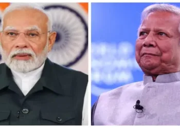Prime Minister Narendra Modi (Left) and Bangladesh interim government chief advisor Muhammad Yunus (Right)