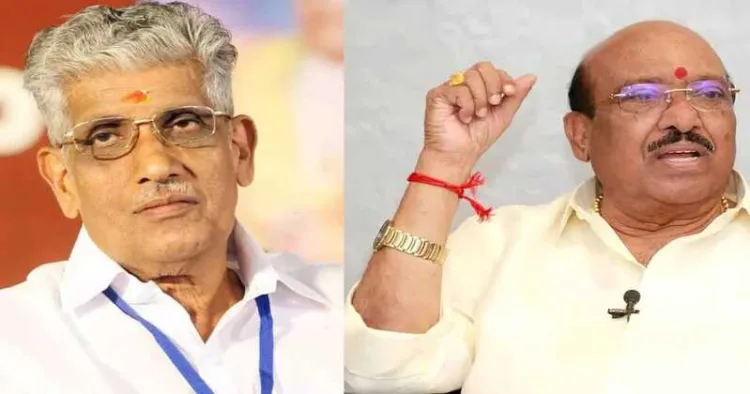 NSS General Secretary G. Sukumaran Nair & SNDP Yogam General Secretary Vellappalli Natesan