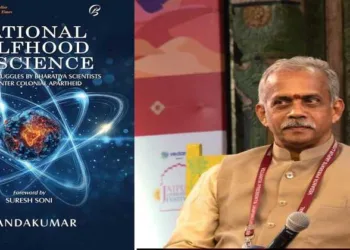 J Nandakumar presents his book National Selfhood in Science at the Jaipur Literature Festival