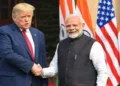 US President Donald Trump with Prime Minister Narendra Modi