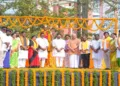 BJP National General Secretary (Organisation) BL Santosh along with other dignitaries at the re-enactment of the historic 1965 Bharatiya Jana Sangh national conference